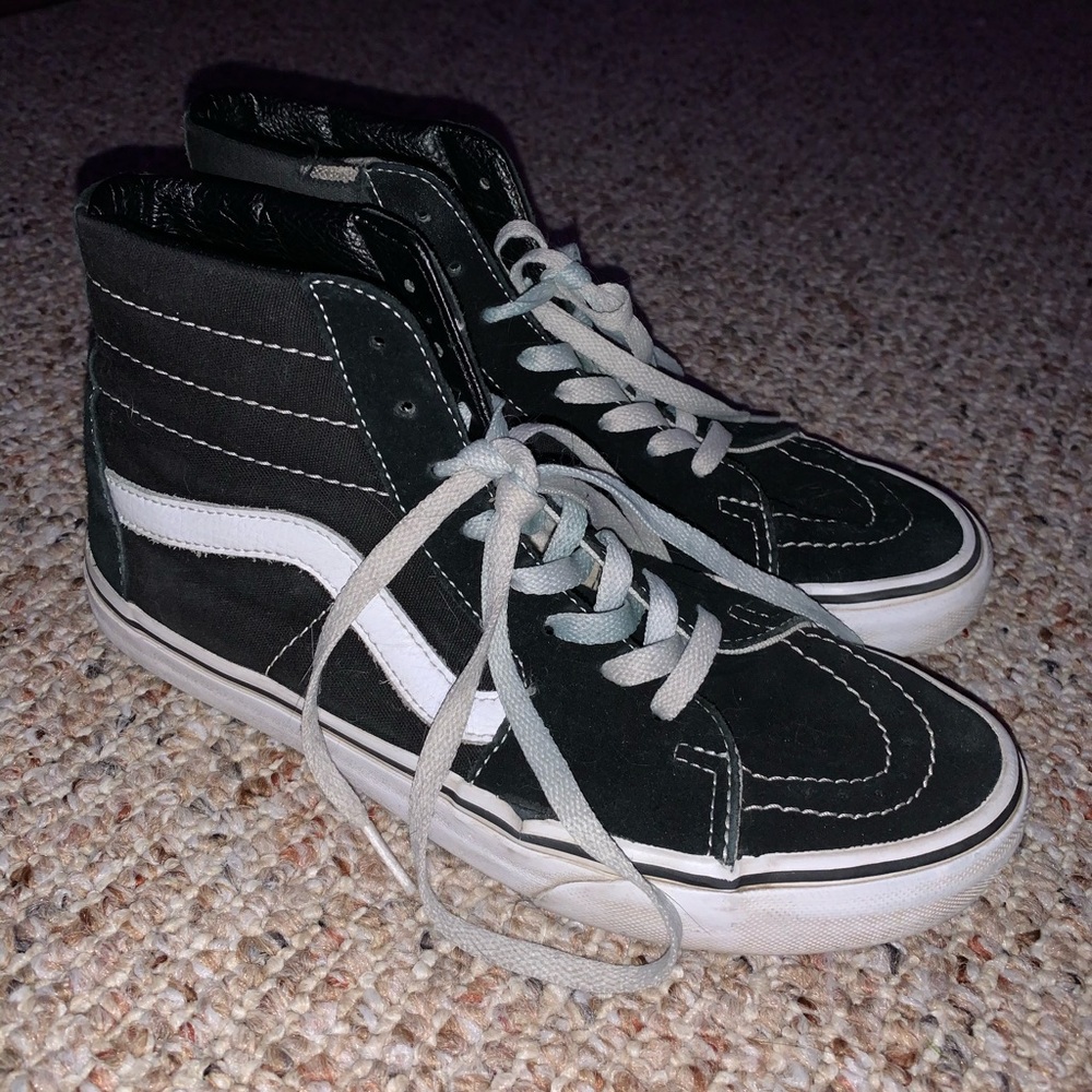 Black sk8 high top vans